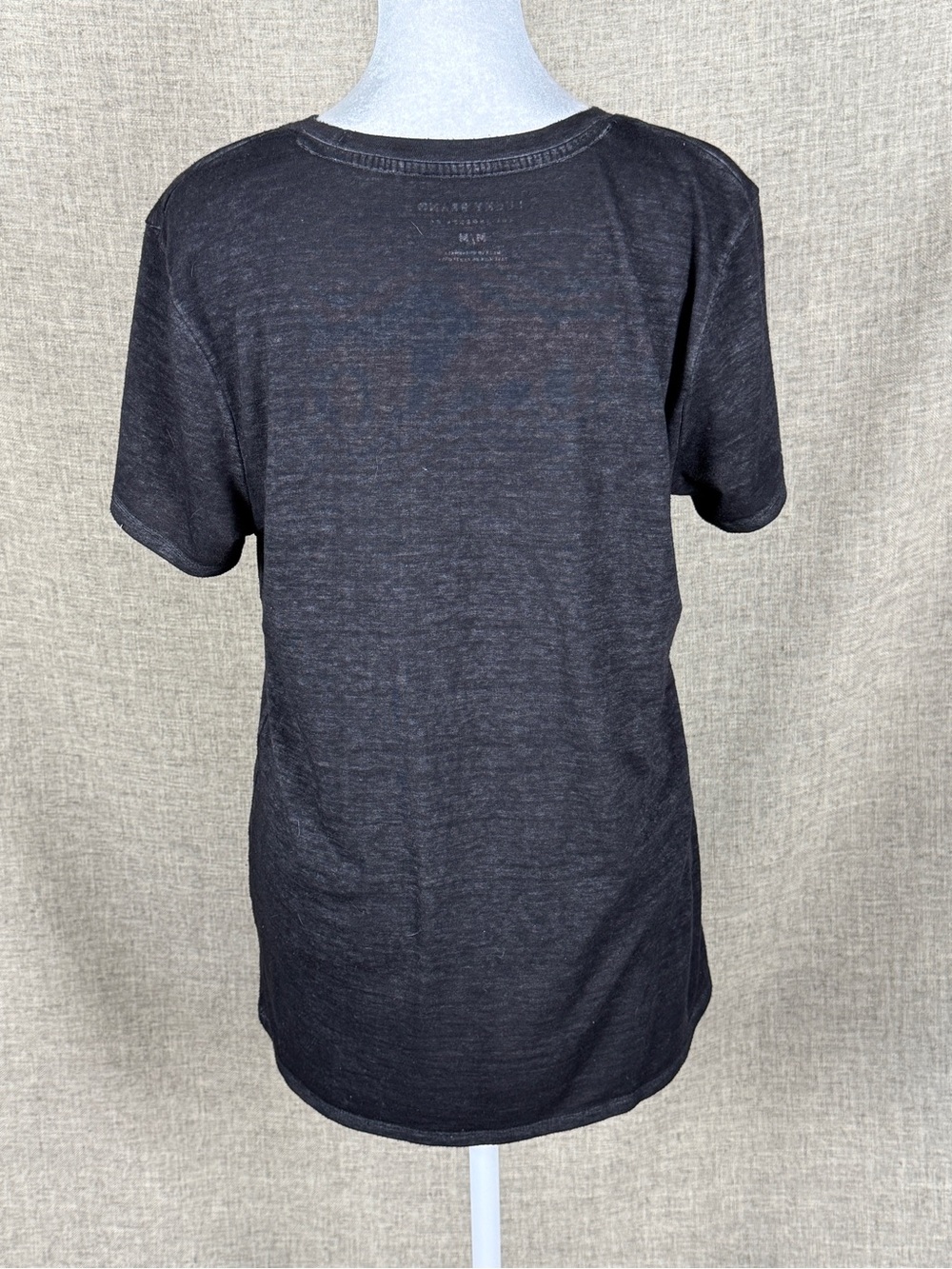 Lucky Brand Black Short-Sleeve Tee with Skull and Rose Graphic - Picture 3 of 4